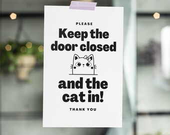Cartello Artistico Retrò "Non Far Uscire I Gatti" - Targa In Latta Decorativa 20x30 Cm Per Interni, Divertente E Robusta, Regalo Simpatico Per Amici E Appassionati Di Gatti.