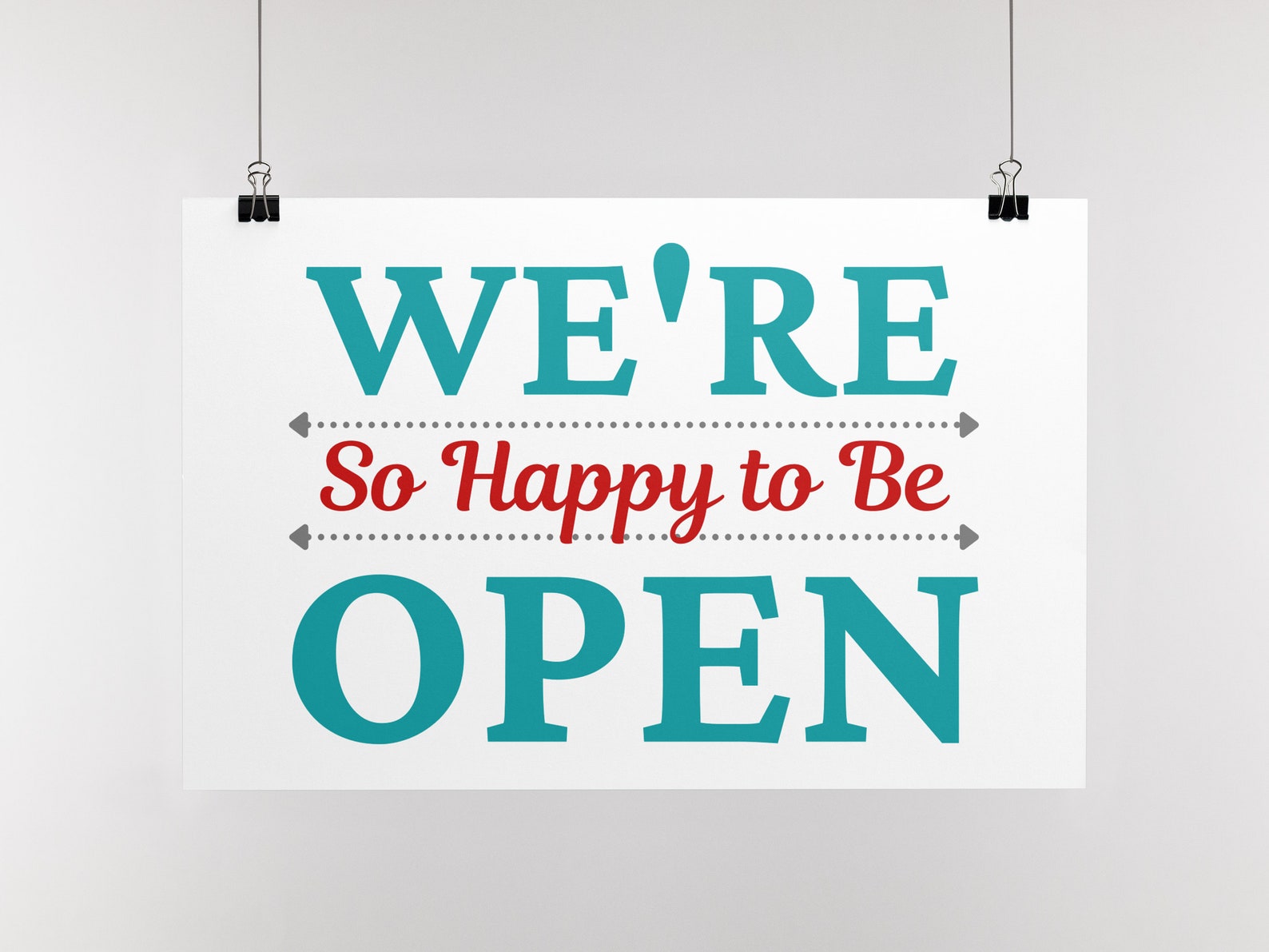 Yes We're Open PRINTABLE Sign We Are Open Business Sign | Etsy