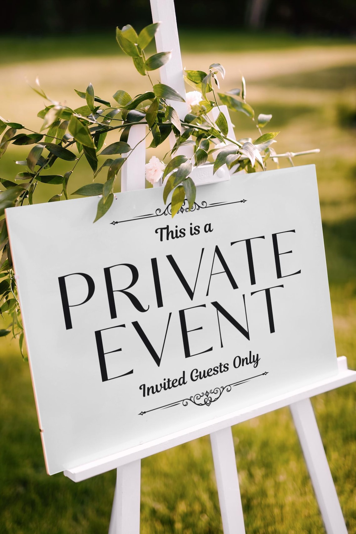PRINTABLE Private Event SIGN, Wedding Reception, Invited Guests Only ...