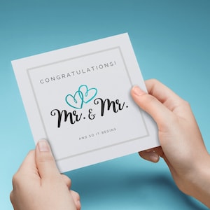 Mr. & Mr. PRINTABLE Hochzeitskarte, Glückwünsche Mr. und Mr., alternative Hochzeitskarte, Bräutigam und Bräutigam, SS Hochzeitskarte, Gay Hochzeit