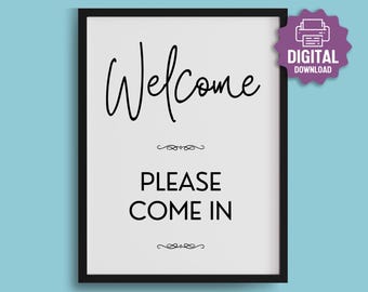 PRINTABLE Please Come In SIGN, Waiting Room, Therapist Reception, Front Desk, Interview Front Door, Meeting Room, Printable Office Sign