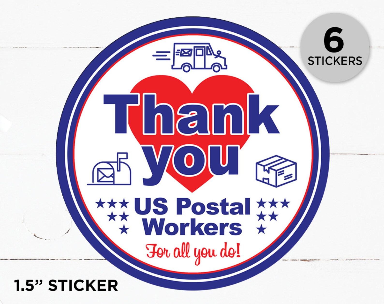 Thank You Postal Worker DECAL Thank You Mailbox Sticker Etsy