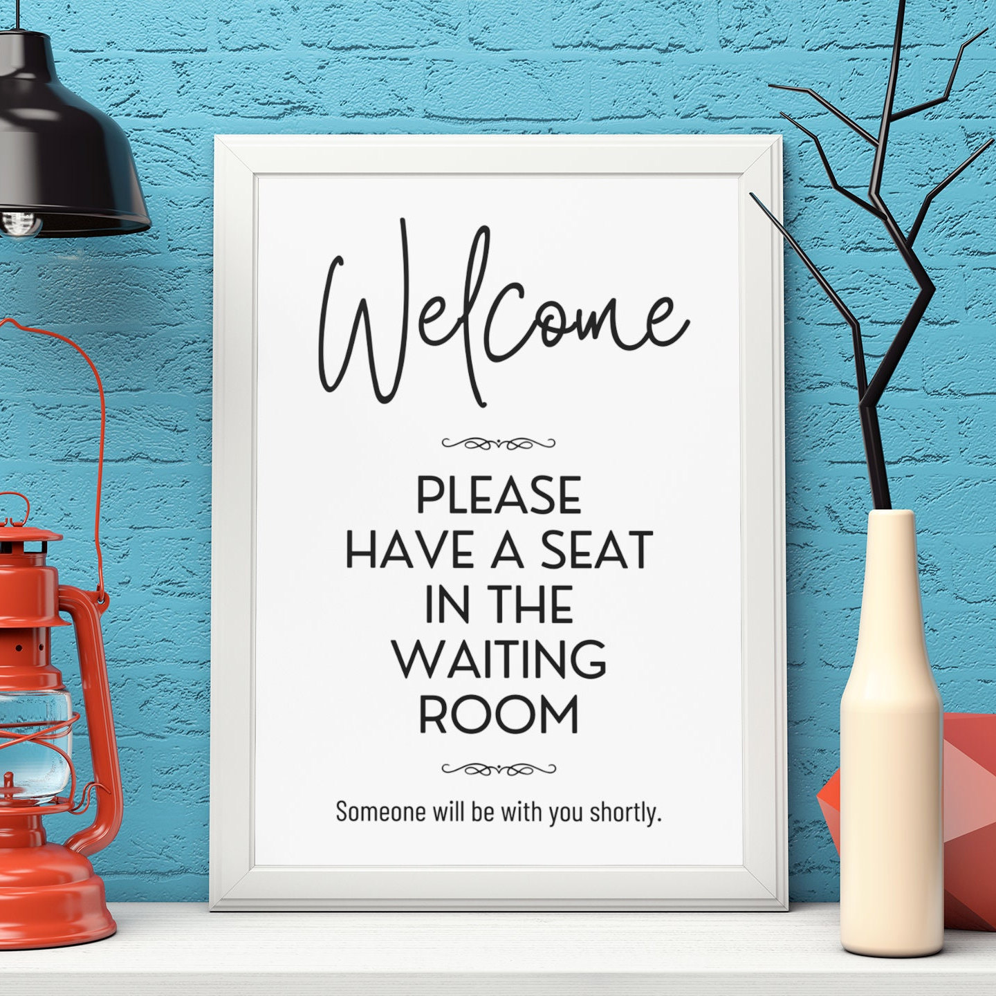 PRINTABLE Waiting Room SIGN, Welcome Please Have a Seat