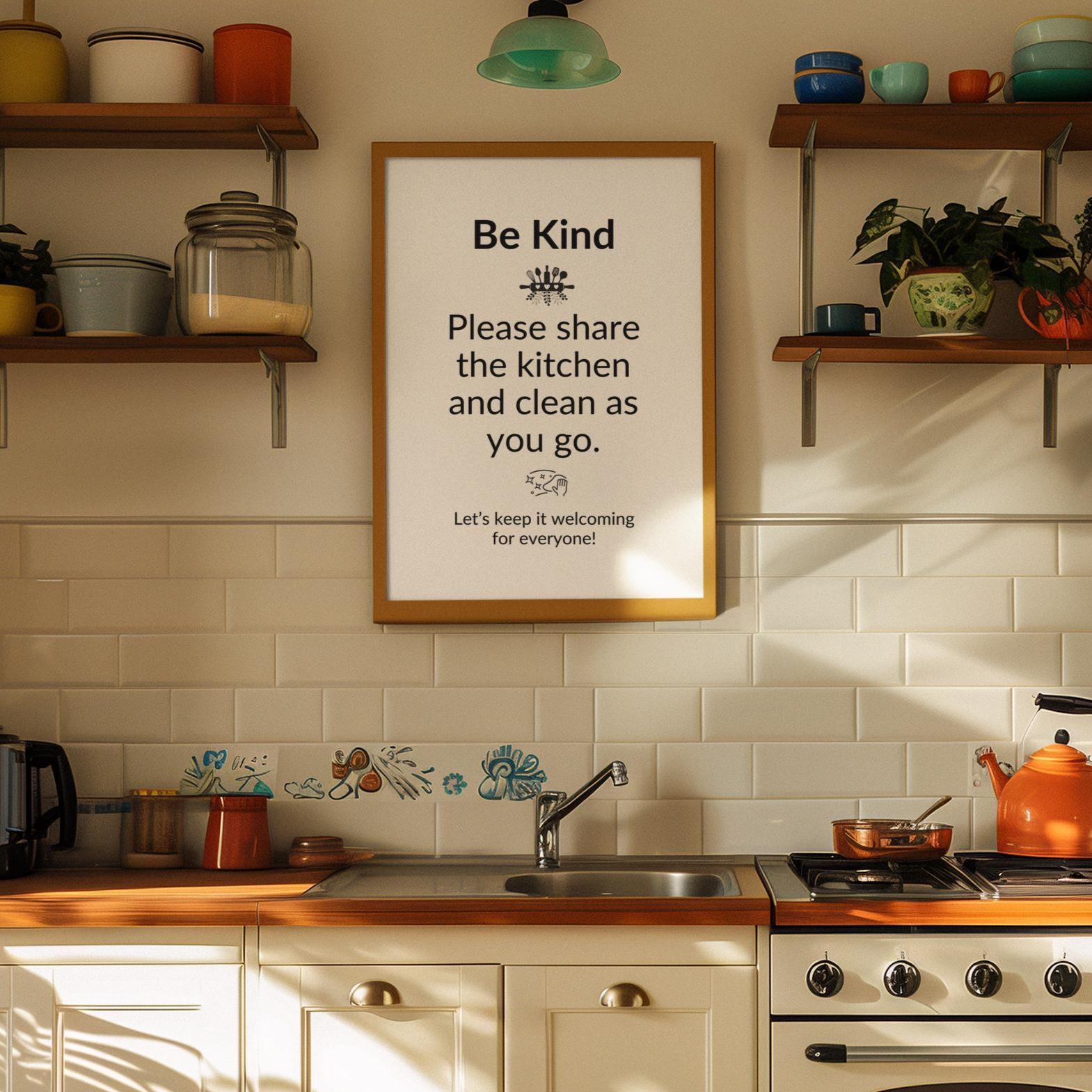 Clean Communal Kitchen Sign PRINTABLE Shared Kitchen SIGN, Shared Kitchen Facility Guidelines ...