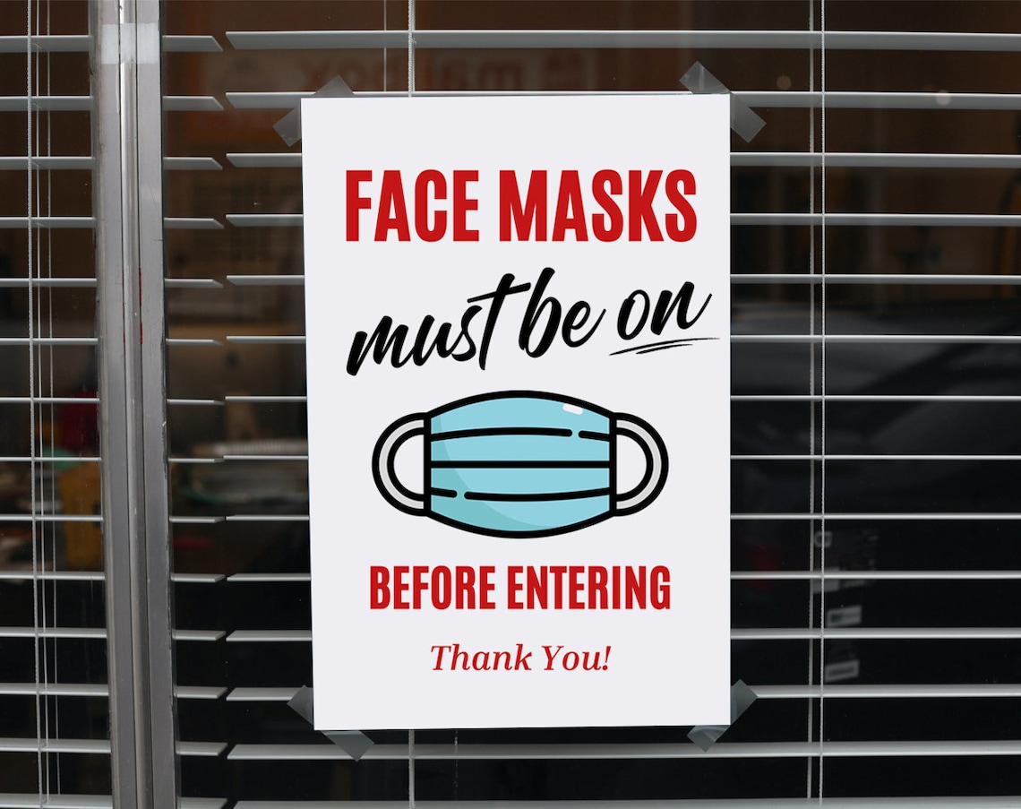 Masks Must Be Worn Printable Sign