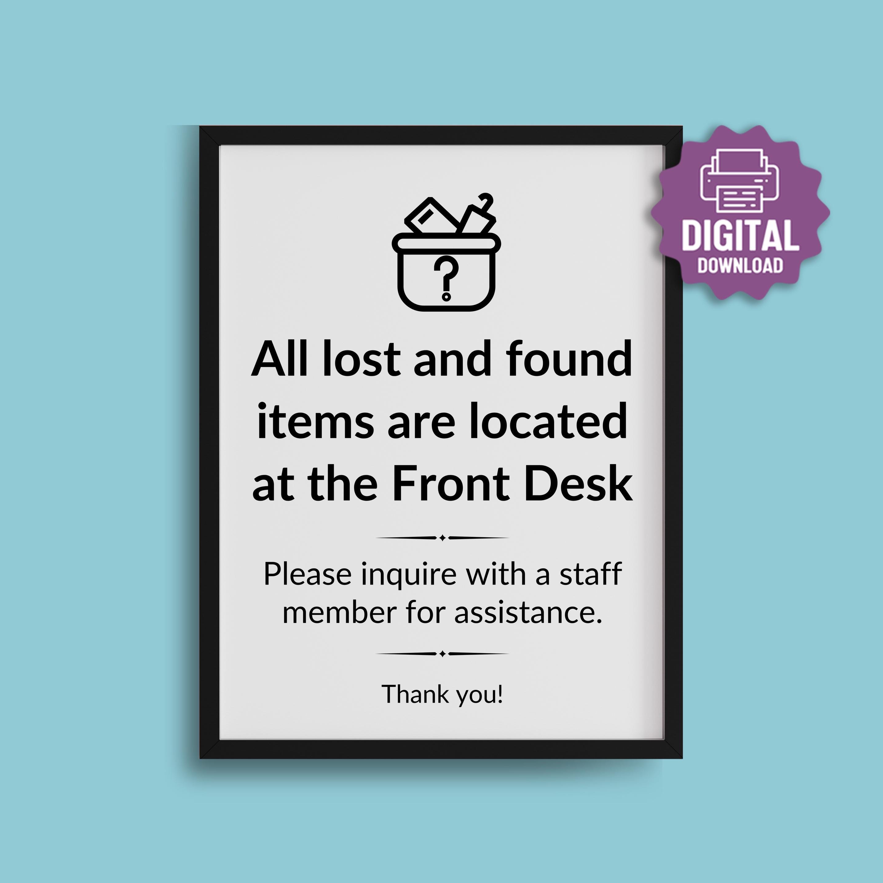 thumbnail image 2 of Lost And Found Sign Royalty Free Stock SVG Vector 2 of 12