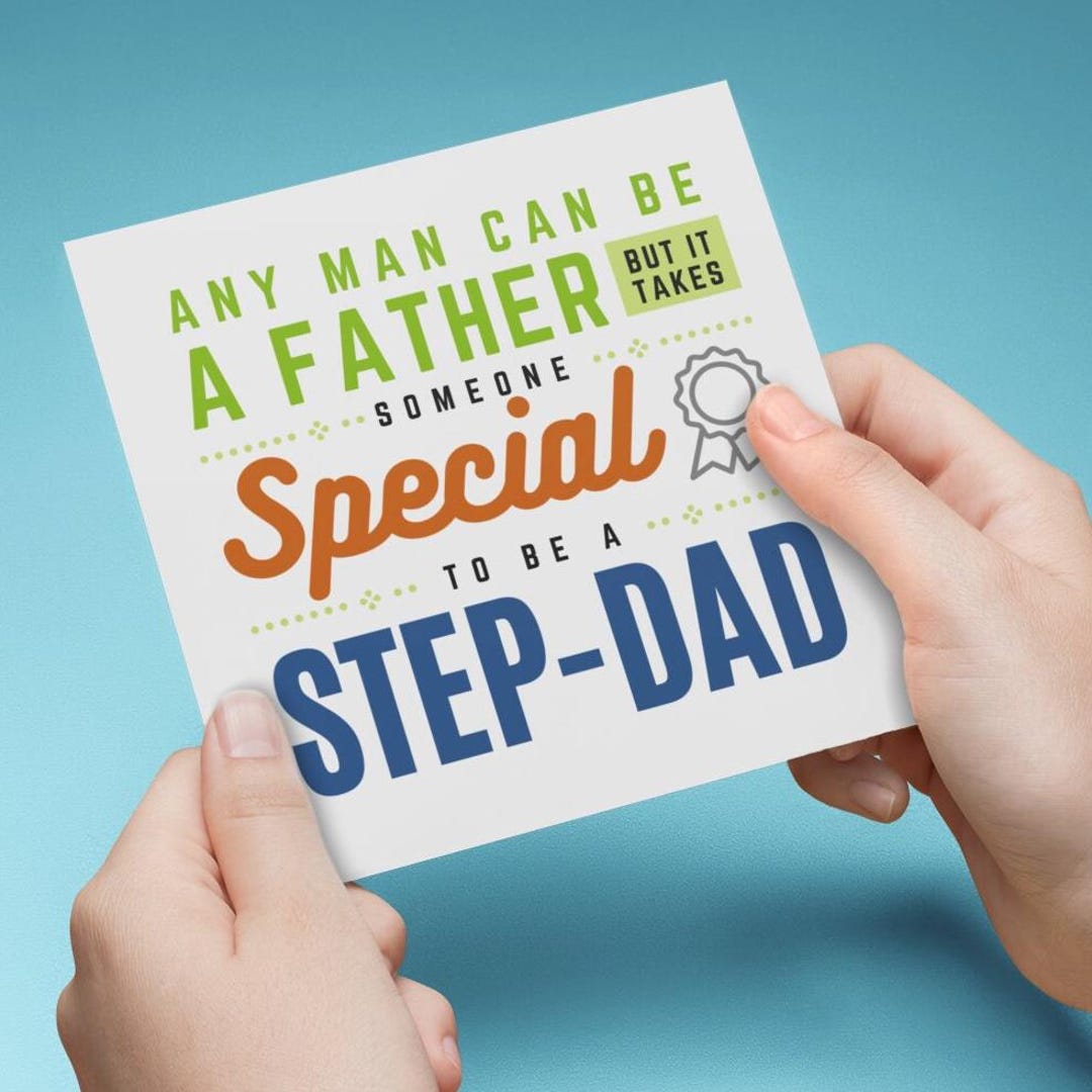 PRINTABLE Step Dad CARD, Special Father Step-dad, Bonus Dad Card, Card ...