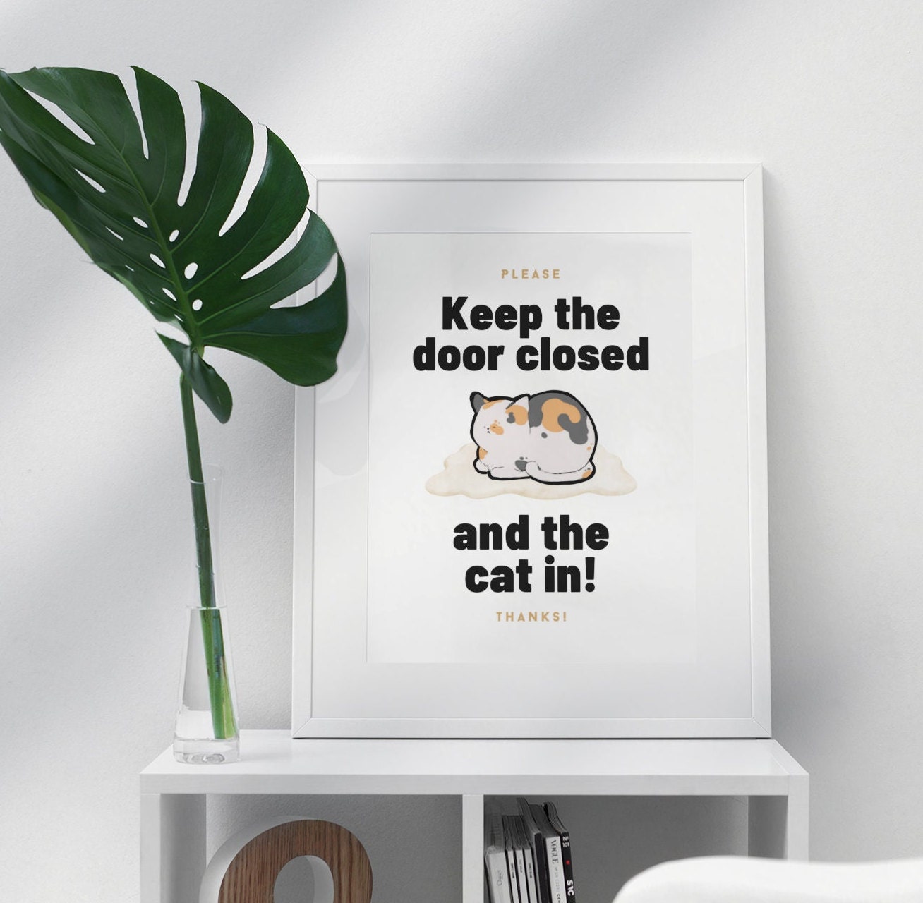 PRINTABLE Keep Door Closed Sign, Keep Cat in Sign, Don't