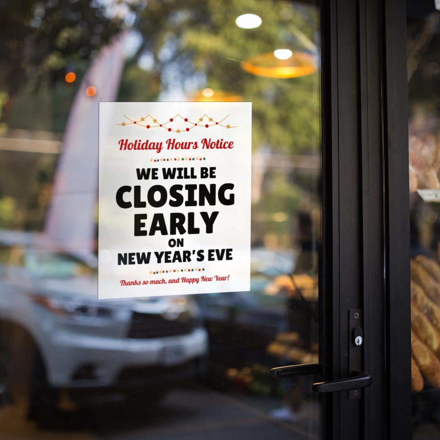 PRINTABLE Closing Early SIGN, We Are Closing Early on New Year's Eve ...