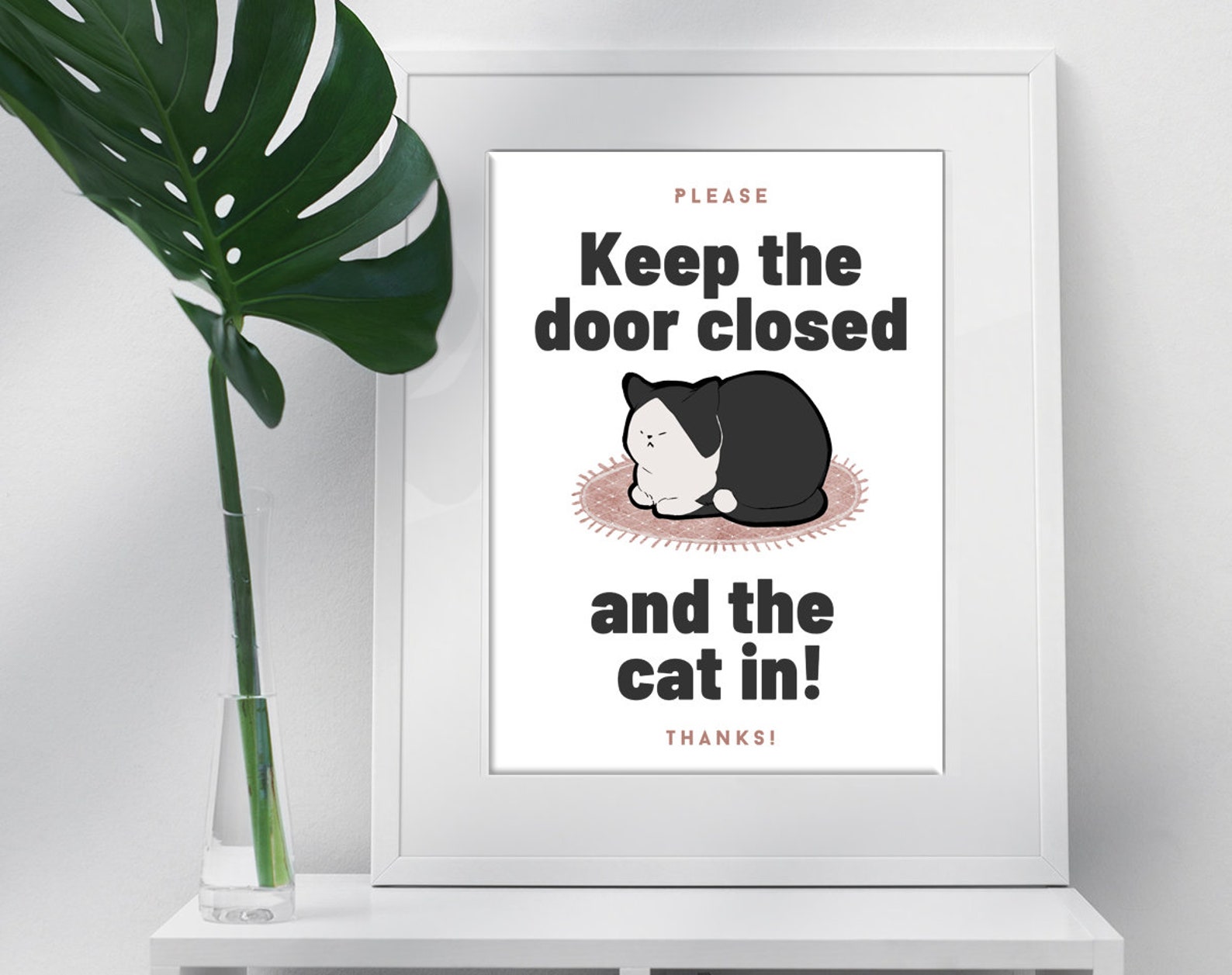 Keep Cat in Sign PRINTABLE Keep Door Closed Sign Don't Etsy Canada