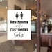 PRINTABLE Restroom SIGN, Restrooms for Customers Only, Customers Only, Business Restroom ...