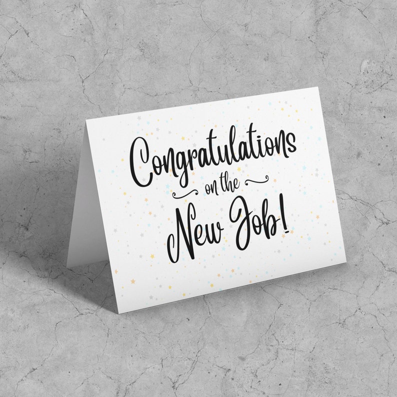 PRINTABLE Congratulations on the New Job CARD, Congrats Greeting Card ...