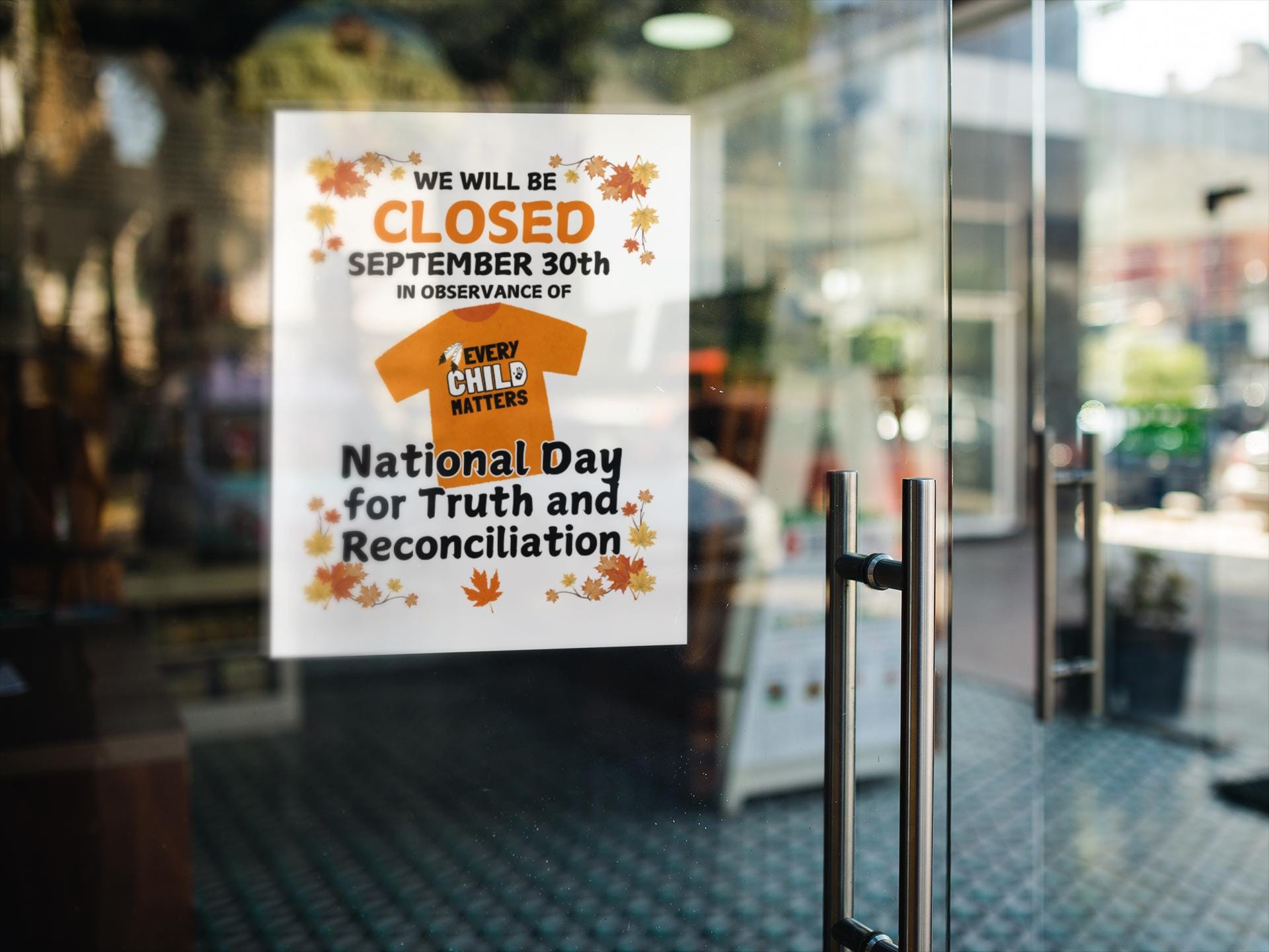 PRINTABLE Closed for National Day for Truth and Reconciliation SIGN ...