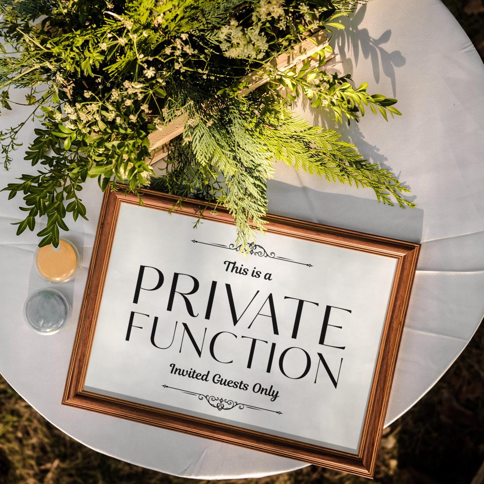 PRINTABLE Private Function Sign, Invited Guests Only, Professional ...