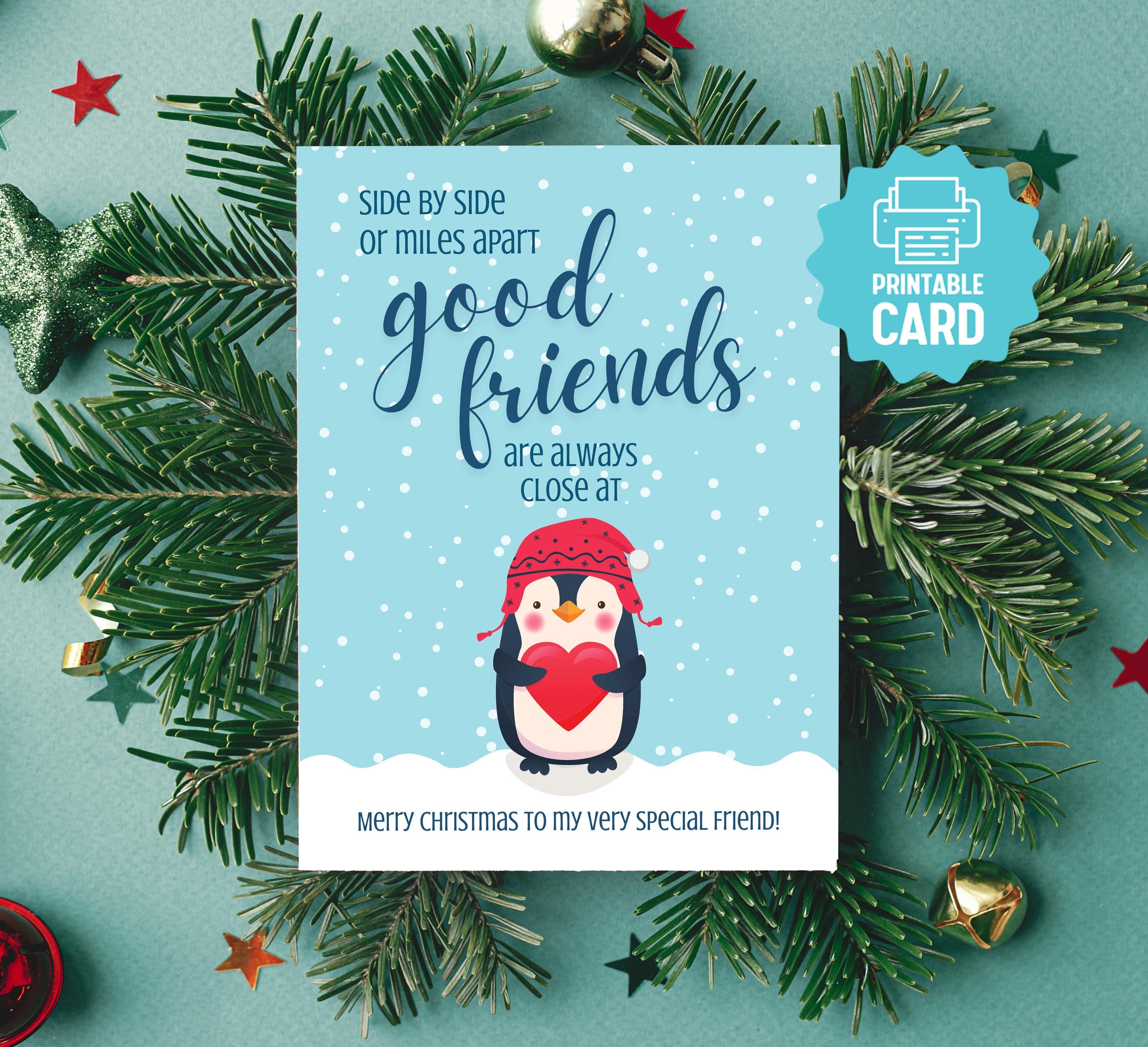 Tarjeta de navidad para un amigo - Etsy México, image size:3000x2736