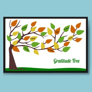 Dankbarkeit Baum Poster, Herbst DIY Klassenzimmer Übung, lustige Thanksgiving Familie Aktivität, Dankbarkeit Baum Blätter, Schule Printables