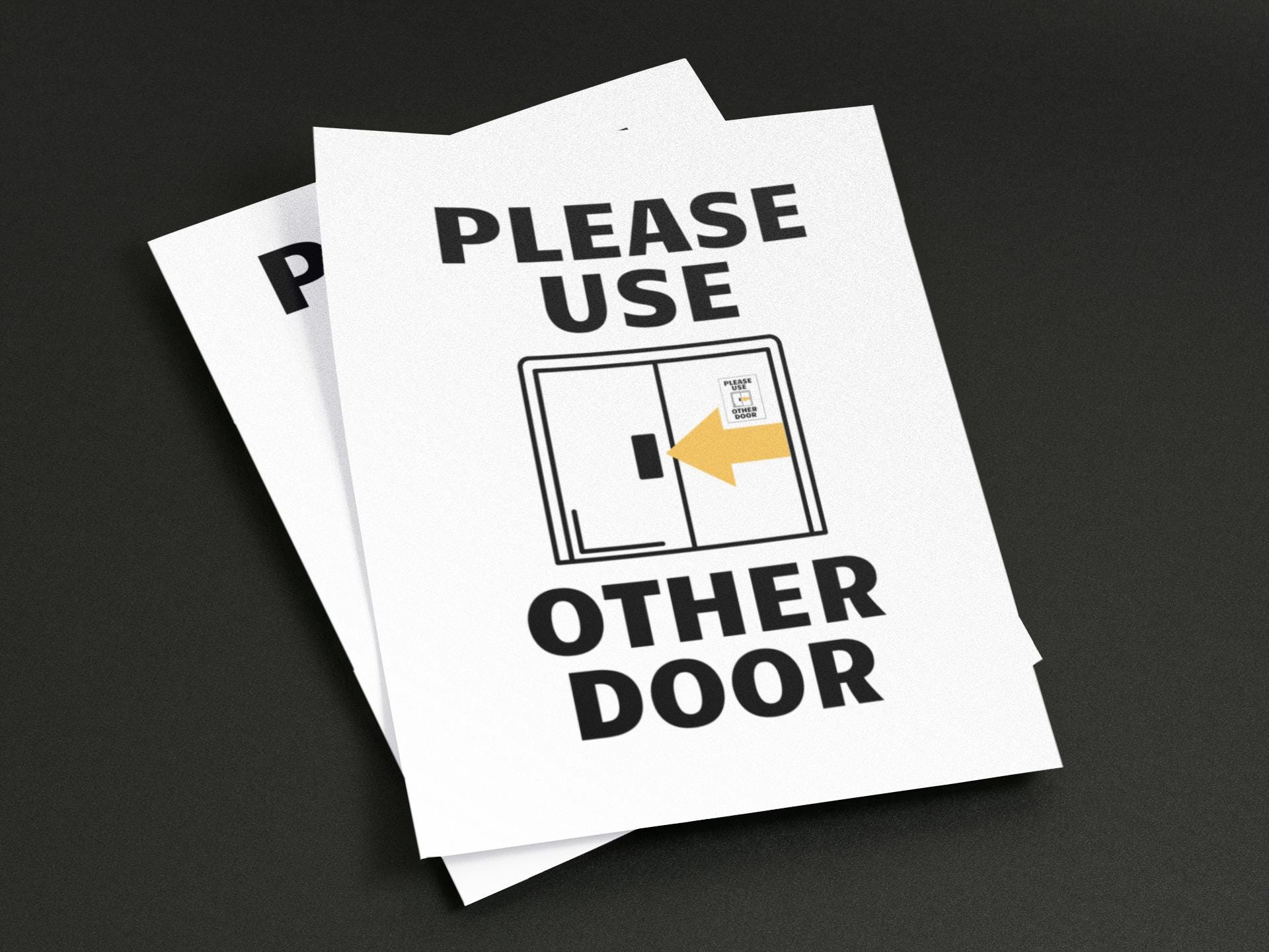 PRINTABLE Use Other Door Sign, Please Use Other Door, Left or Right ...