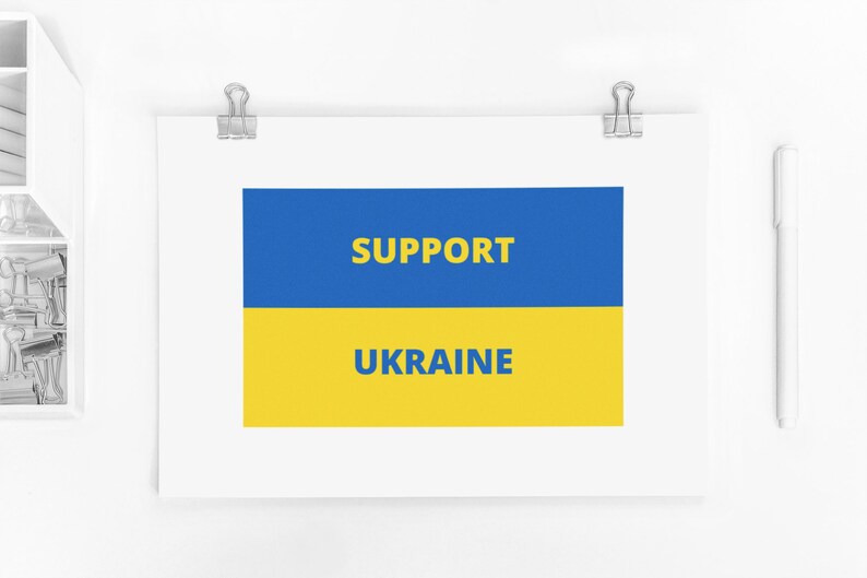 Ukraine PRINTABLE Support Ukraine Poster Ukraine Flag Show Etsy UK