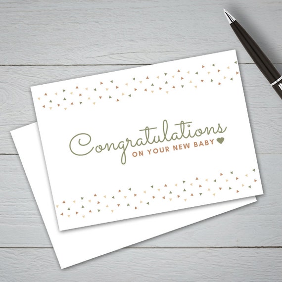 LulaDesign Biglietto Di Auguri A5 Con Busta – Congratulations To The New Parents – Per Neo Genitori, Carta Opaca 350g/m², Design Originale