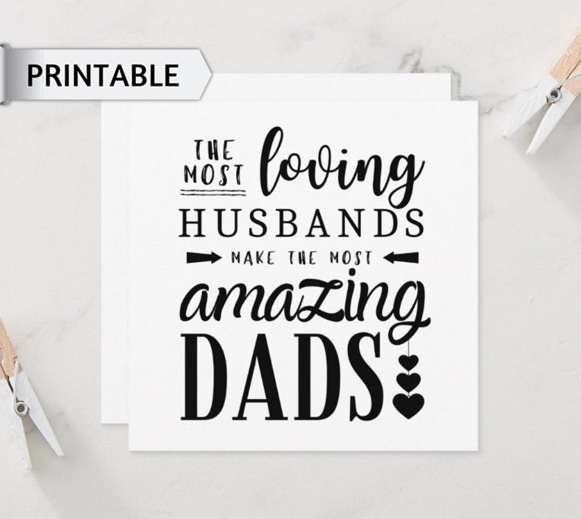 amazing dad printable card fathers day card from wife etsy