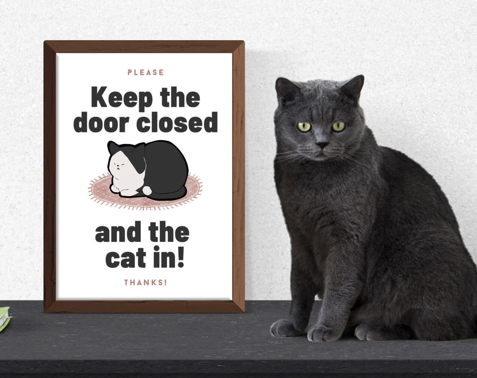 Keep Cat in Sign PRINTABLE Keep Door Closed Sign Don't Etsy Canada