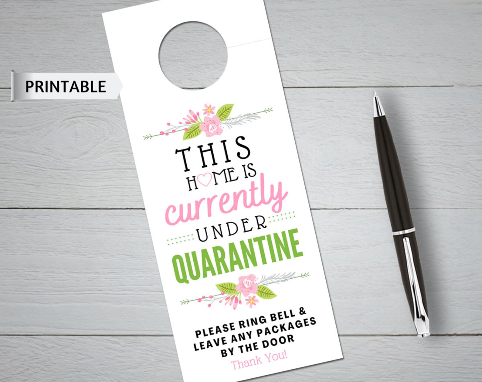 Under Quarantine PRINTABLE Sign This Home is Currently Under | Etsy