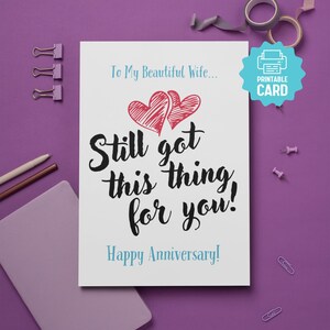 CARTÃO PARA IMPRIMIR Para Minha Linda Esposa, Feliz Aniversário, Ainda Apaixonado, Tenho Isso Para Você, Cartão para Esposa, Cartão de Aniversário Divertido para Ela