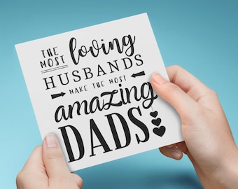 Tarjeta imprimible para el Día del Padre de tu Esposa, Papá Increíble, Tarjeta de tu Cónyuge o Pareja, Tarjeta Significativa para el Día del Padre, Esposo Amado en el Día del Padre