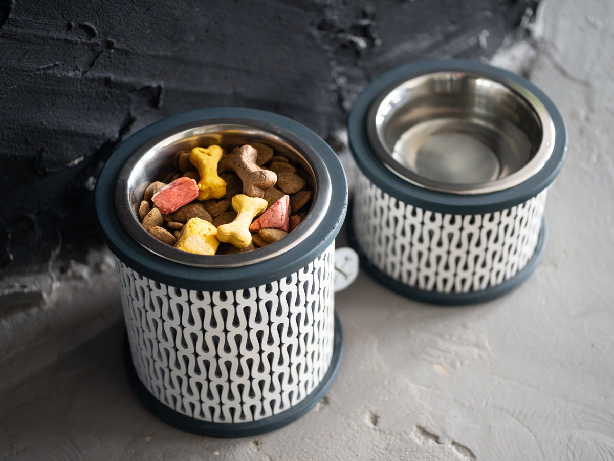 Elevated dog bowls for small dogs Raised dog bowl stand Pet Etsy