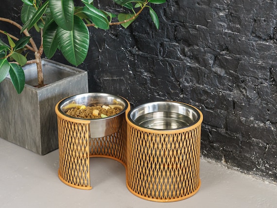 Big Dog Bowl Stainless Steel Gold Pet Bowl