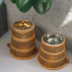 Ciotole rialzate per cani, ciotole singole rialzate per cani, supporto per cibo per cani, supporto per ciotola per cani, ciotola rialzata per cibo per cani, ciotole alte per cani da 25,4 oz/3,2 tazze