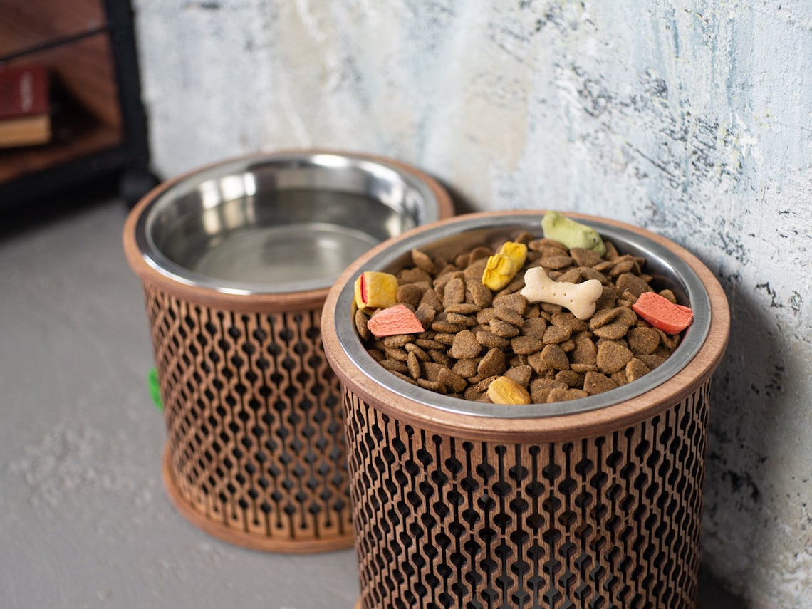 Raised Dog Bowl Metal Dog Food Bowls Dog Water Bowl Raised Etsy