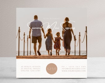 Summer Mini Session Template: Photographer Marketing (Digital Download)