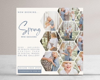 Spring Mini Session Template: Photographer Marketing (Digital Download)
