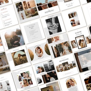 100 publications Instagram 4:5 pour les photographes, conception de modèles Canva, modèles d'engagement marketing, publications insta de photographie de portrait INST