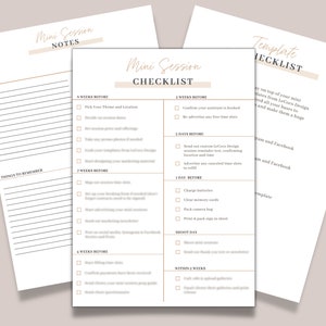 Mini Session Client Prep Guide, Photographer Checklists, Photography ...