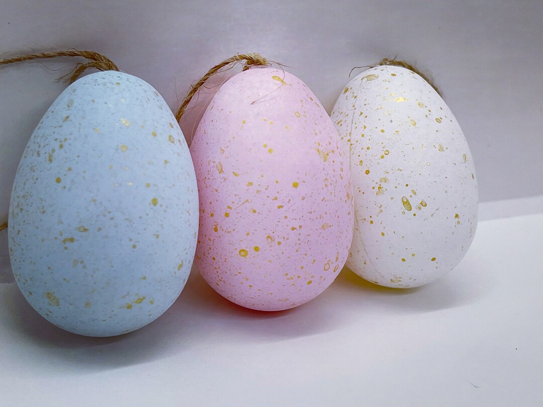 6 Pastel Plastic Eggs for Spring Decor Eggs Decoration Etsy