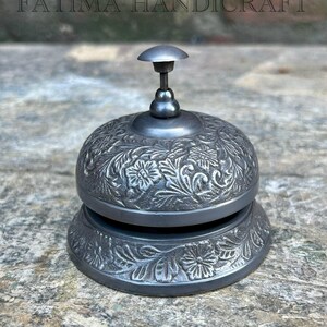 Antique Brass Table Bell, Designer Bell for Reception Bell, Office Desk ...