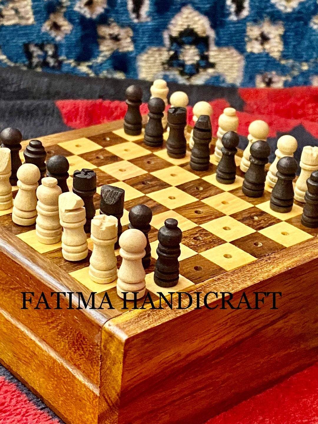 Wooden Mini Chess Gift for Kids Mini Chess Game for Kids - Etsy