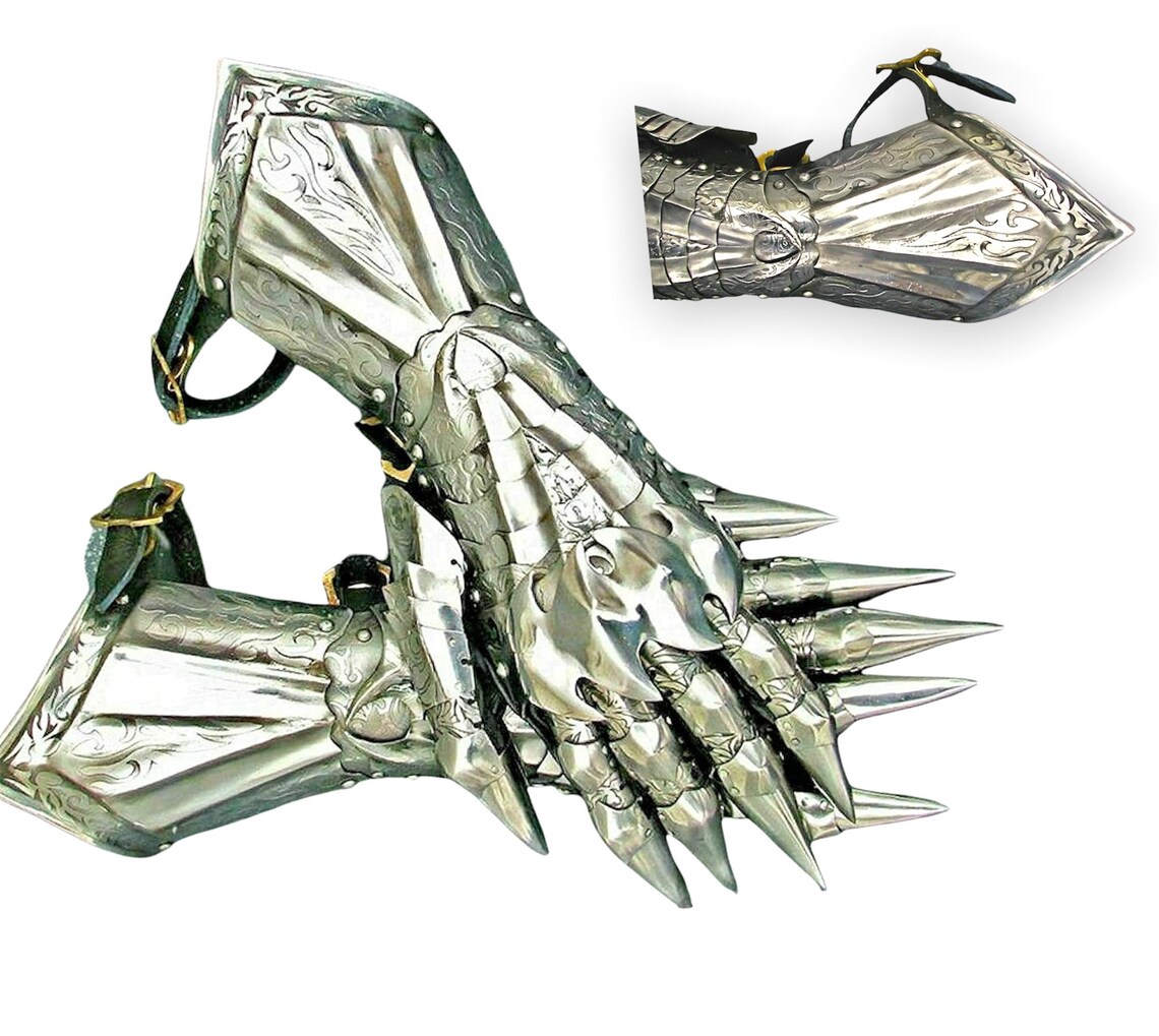 Medieval Nazgul Gloves Gauntlets Steel Medieval Armor Gloves Etsy