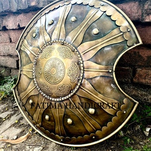 Medieval Troy Trojan War Shield, Role Play Trojan Shield, Medieval Armor Shield, Ancient Greek Metal Shield, Wall Decor Gift Viking Shield