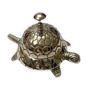 Aluminium Bell, Tortoise Bell Desk Hotel Counter Reception Bell, Call Bell Celtic Ornate Turtle Design Calling Bell,Nautical Bell, Desk Bell