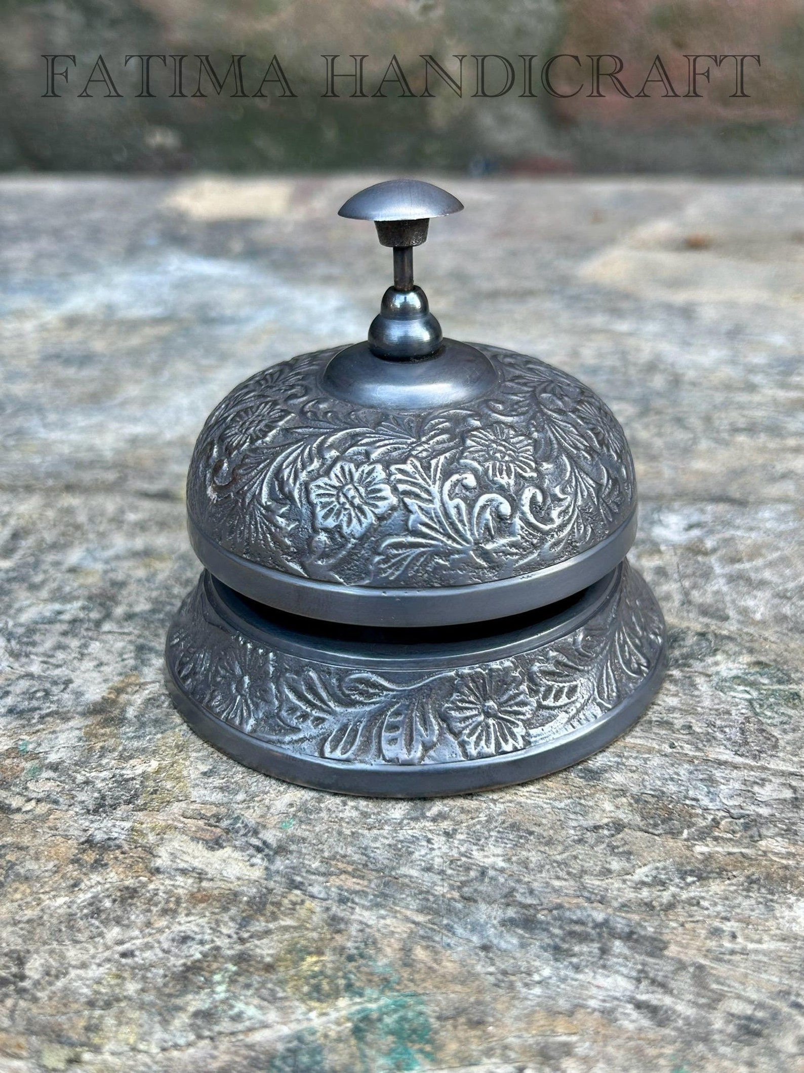 Antique Brass Table Bell, Designer Bell for Reception Bell, Office Desk ...