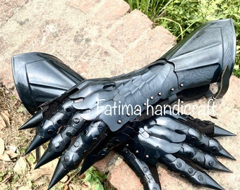 Medieval Nazgul Gloves, Steel Gauntlets Medieval Gloves For Halloween Cosplay Steel Armor Gloves Halloween Costume Gloves Halloween Gift