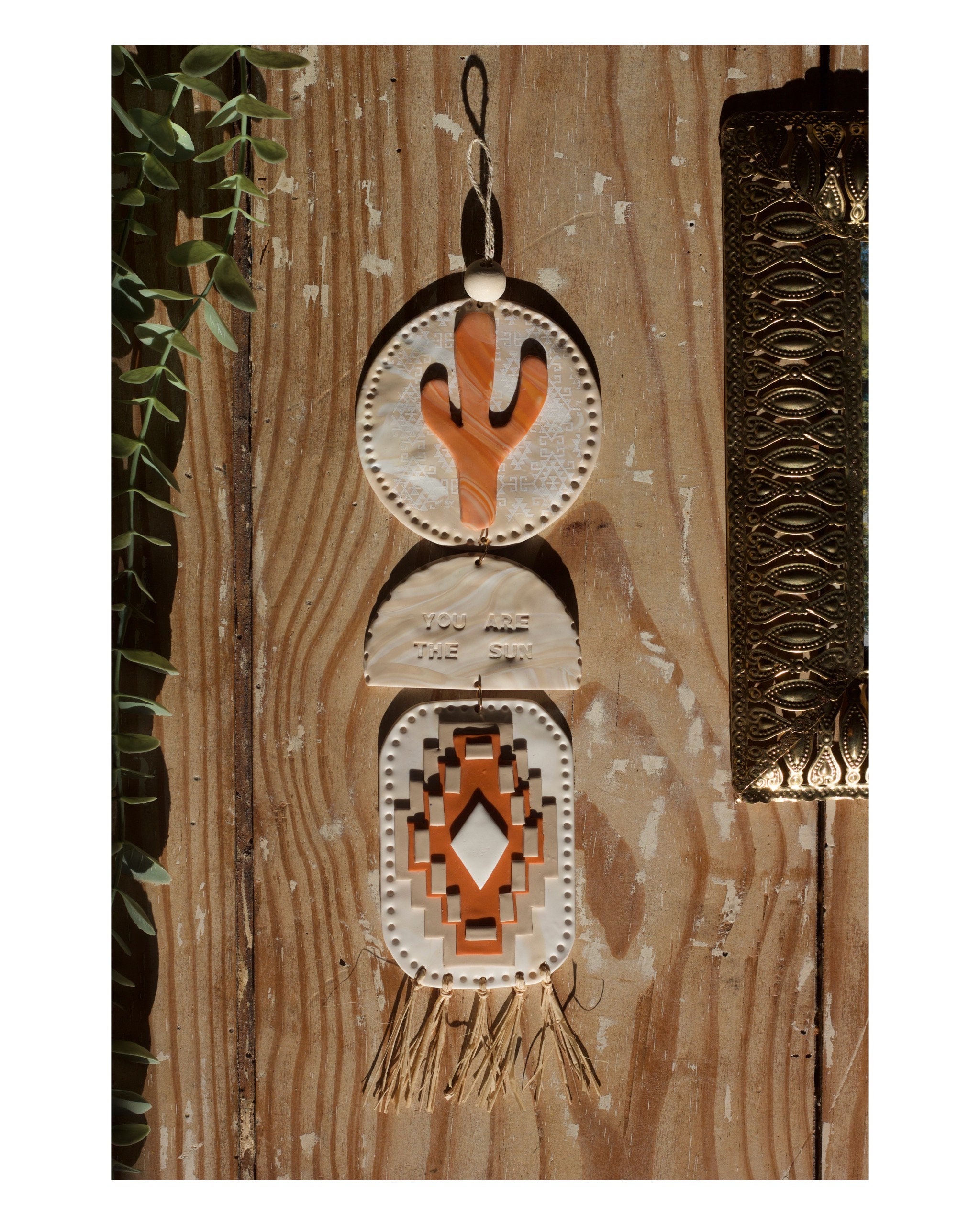 Suspension en Argile Polymère, Décoration Bohème