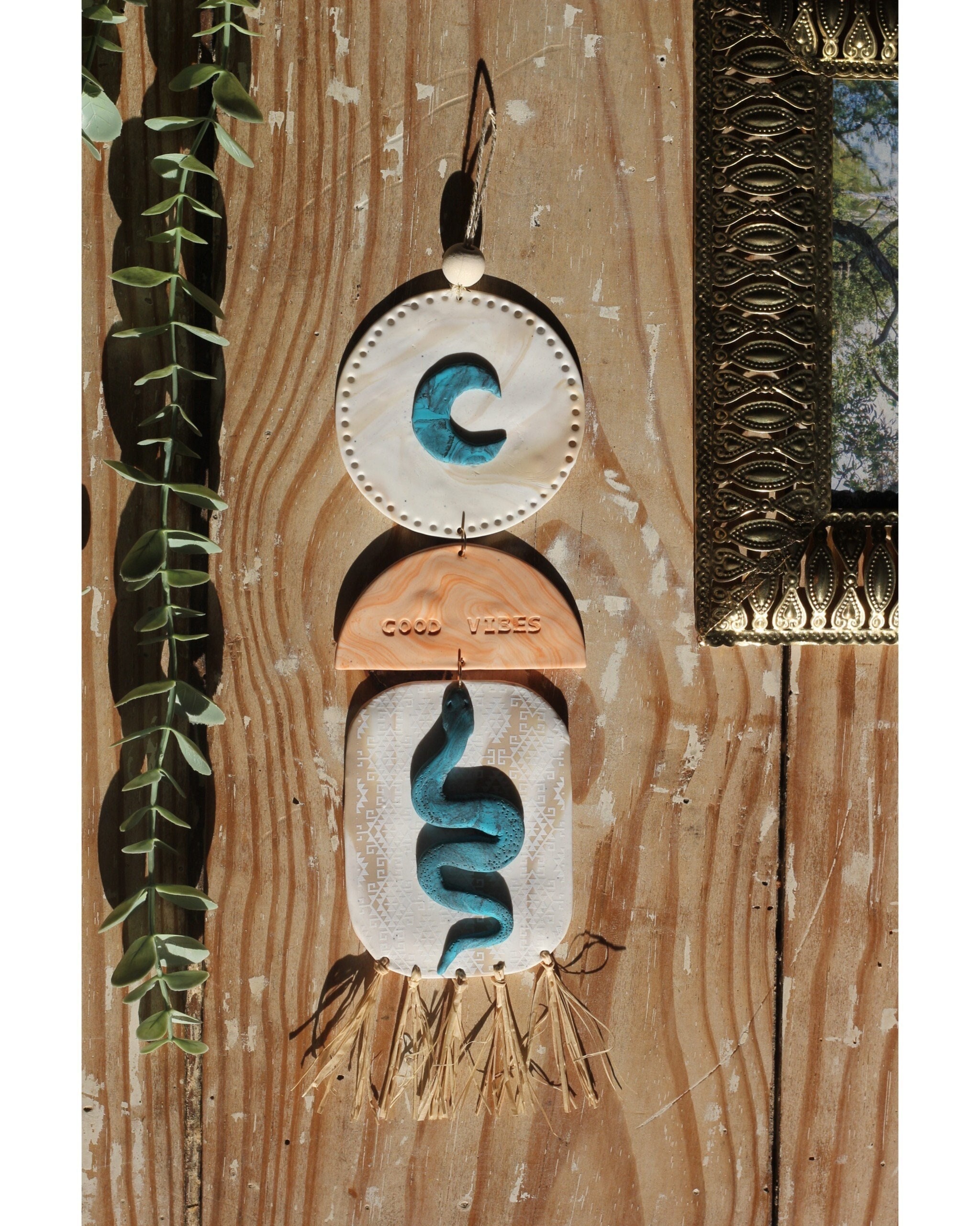 Suspension en Argile Polymère, Décoration Bohème