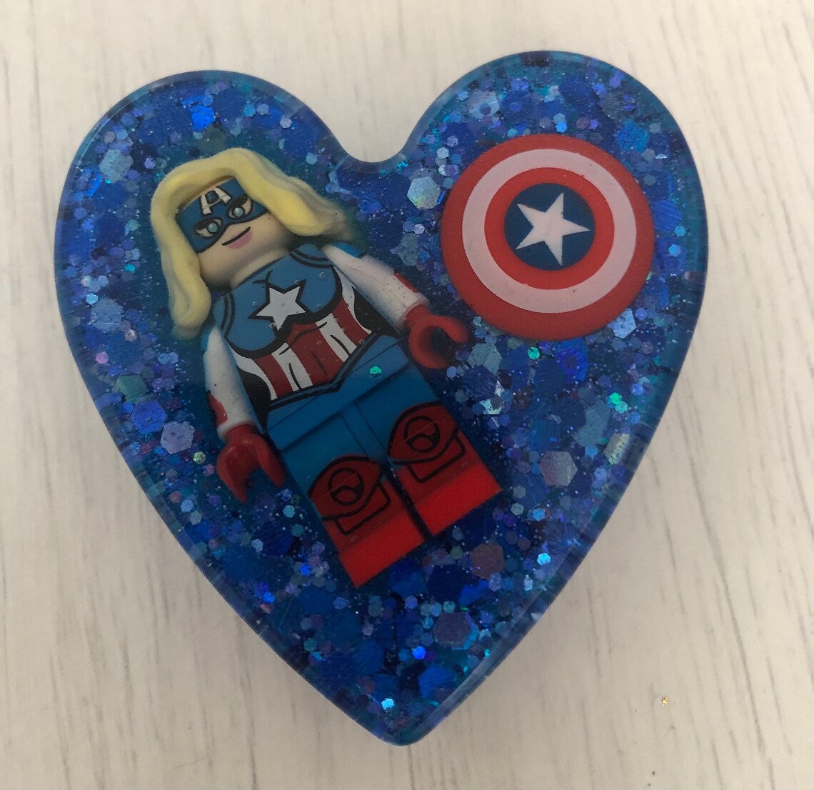 lego captain marvel keyring