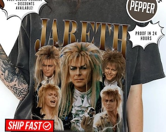 Jareth Labyrinth Retro Bootleg Shirt, Labyrinth Movie Inspired Bootleg Tee, Trending Vintage 90s Film Retro Bootleg Rap Shirt, Gift For Her