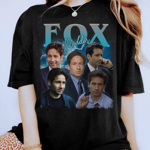 Fox Mulder Shirt Fox Mulder Vintage Shirt Fox Mulder Homage Shirt Fox Mulder Bootleg Shirt The X-Files Shirt X Files Movie Shirt