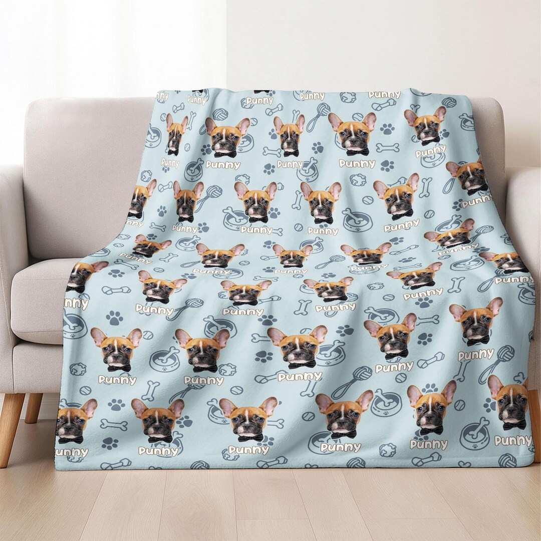 Personalized Pet Blanket With Name, Custom Photo Blanket for Dog Cat ...
